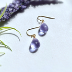 再販♡ 大粒チェコドロップの一粒ピアス イヤリング変更可能 アレキサンドライト
