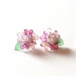 紫陽花のピアス*イヤリング(紫)