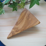 再販-幅の広い三角ヘアクリップ（オリーブウッド01）7.8cm×4.8cm