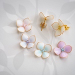 【受注製作】選べる5色☆紫陽花イヤリングorピアス