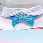 うさぎ♡私立GL学園セーラー服♡カラー襟水色（水色リボン）