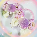 大人気‼️🆕リトルプリンセス♡キッズ用★貝殻柄リボンのヘアゴム