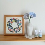 クレイフラワー ガーベラ「グレー✕ブルー」２本