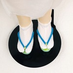 幼sdドールサイズ　カラフル草履　一点もの