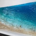 ariyalove様　専用　壁掛けパネルスタンド ターコイズブルームーンビーチ 80cm×40cm