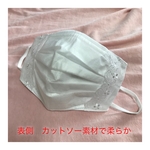 小さめ用　不織布用マスクカバー(白)