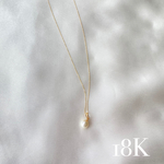K18 あこや本真珠7mm 18KYG あずきチェーン　ネックレス　結婚式　ウェディング　ブライダル　フォーマル　ギフト　6月誕生石　アレルギー対応　上品