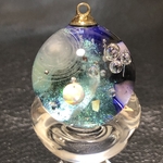 リアル系宇宙☆ギャラクシー☆レジン☆ネックレス☆キーホルダー☆