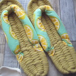 布ぞうり：seabreeze802さまご予約品＊＊ 辛子色25 cm/fresh lemon                    