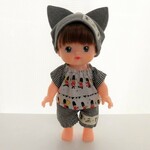 あおくん　メルちゃん　男の子　パジャマ3点セット　黒チェック　服　ソランちゃん　レミンちゃん　ホルンくん