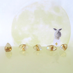 月のひかり＊Moon stone×Golden Labradorite＊金継ぎピアス／M~S size