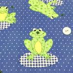 【USAカットクロス】ドット＆カエル 55×50