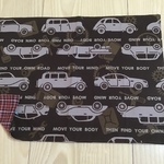 【再4】ブラウン車裏地付A4❤️20×30ランチョンマット⭐️お名前タグサービス⭐️