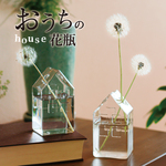母の日にオススメ♡【癒しのガラス雑貨】さんかく屋根のおうち花瓶
