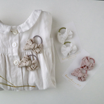 ♡𝚋𝚊𝚋𝚢〜♡c&s コットンレース　プチロンド【𝑝𝑖𝑛𝑤𝑒𝑒𝑙-𝑝𝑒𝑡𝑖𝑡】ヘアゴムセット　ヘアピンへ変更ok❤︎