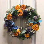 【SALE¥1500】黄色いバラの冬リース☆