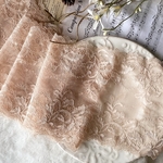 1m 広幅 美しい 花 フラワー ストレッチリバーレース アプリコット BK210523 ハンドメイド 手芸 素材 材料