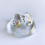 glass oval moisture shine Earrings