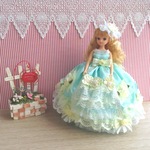 リカちゃん お姫様ドレス 一点物☆ ミント