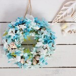 紫陽花と貝殻のリース＊プリザーブドフラワー
