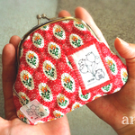 おにぱん がま口財布 赤