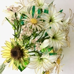 【mshalsiyu様専用ページ】白百合のブーケと薔薇のヘアクリップ