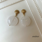 シェルクリアドロップピアス/イヤリング