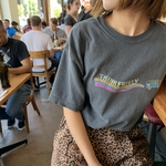 "THINK FREELY"ワーゲンバスTシャツ/スモークブラック【MLsize】