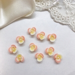 オレンジ　小さな花  ビオラ  パーツ  6