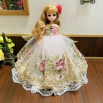 ブライス　リカちゃん  プーリップ  刺繍ドレス  ライトピンク  アウトフィット ドール服