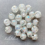 【40個】鈴丸 クリアオーロラ 気泡 11mm No132