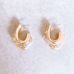 オーバルフープピアス《金箔》