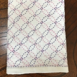 刺し子ふきん(七宝つなぎ、ピンク・紫)