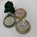 【可愛い小花と金箔を散りばめて❤︎】スマホリング　バンカーリング　ハンドメイド　ゴールド　シルバー　携帯リング