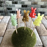 当店19thアニバーサリーセール！ガラスのうさぎさんミニガーデンピックセット　B