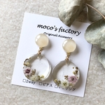 レジン⌘水中花　ピアス/イヤリング