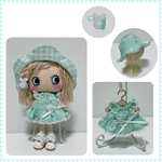 イルメール イーマリーちゃん ♡うさぎと苺ワンピとひらひらリバーシブル帽子セット