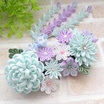 ≪つまみ細工≫涼しげコーム髪飾り 結婚式・成人式 ・七五三             