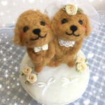 幸せいっぱい❤️トイプードルちゃんのリングピロー❤️