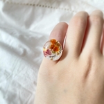お花リング　指輪　ピンキーリング