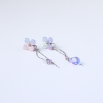 色が変わる＊紫陽花のロングピアス