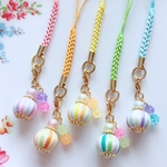 巻き玉＊手鞠飴と金平糖✿根付けストラップ☆