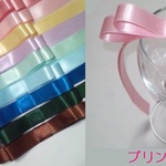 大人可愛い　シンプルパステルマカロン　ロングリボンヘアゴム　サテン１５ｍｍ幅