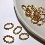チャームパーツ ツイストオーバル 12×18mm ゴールド【10ヶ】