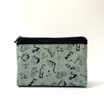 洗える　保冷・保温ポーチ　いろんな猫様　カーキ　Mサイズ