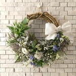 〈haru様専用ページ〉ブルーファンタジアとかすみそうのリース(22cm)