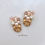 ジルコニアとねこ ピアス/イヤリング