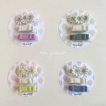 *お花とリボンのヘアクリップ*3本セット*