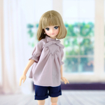 リカちゃん服＊薄紫色のフリルブラウス＊ブライス＊ジェニー＊momoko
