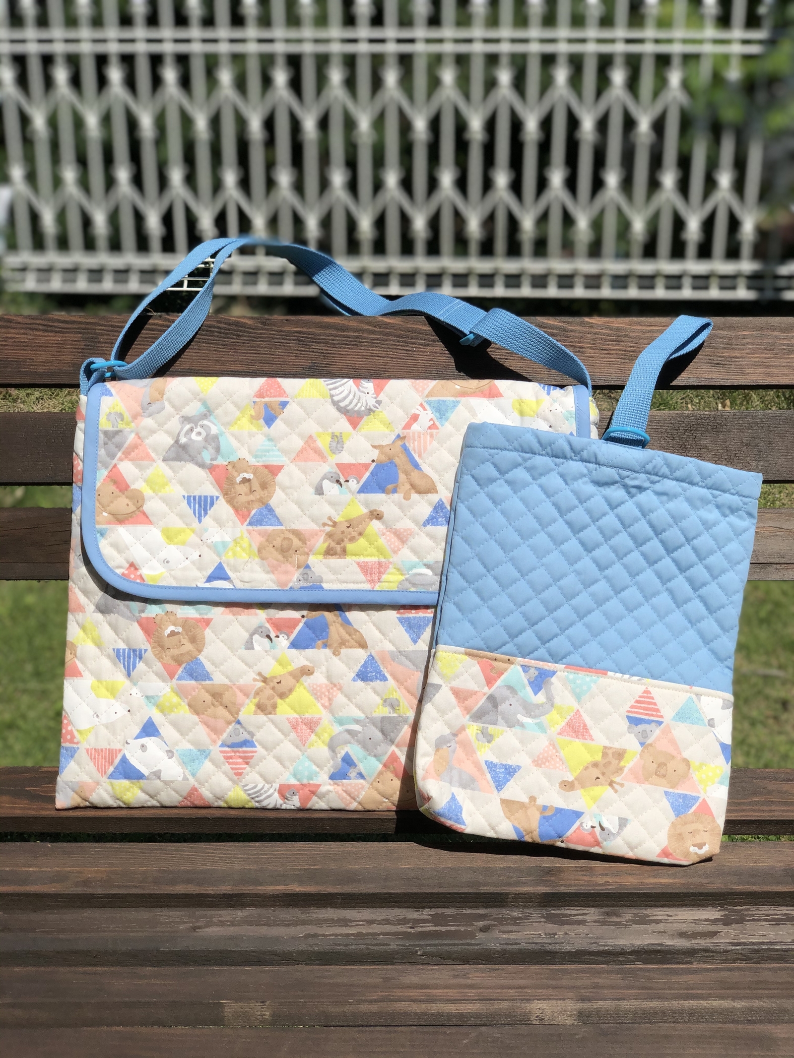 ななめがけできる☆図書袋（黒　星） ななめがけできる☆図書袋（グレー×黒の星）